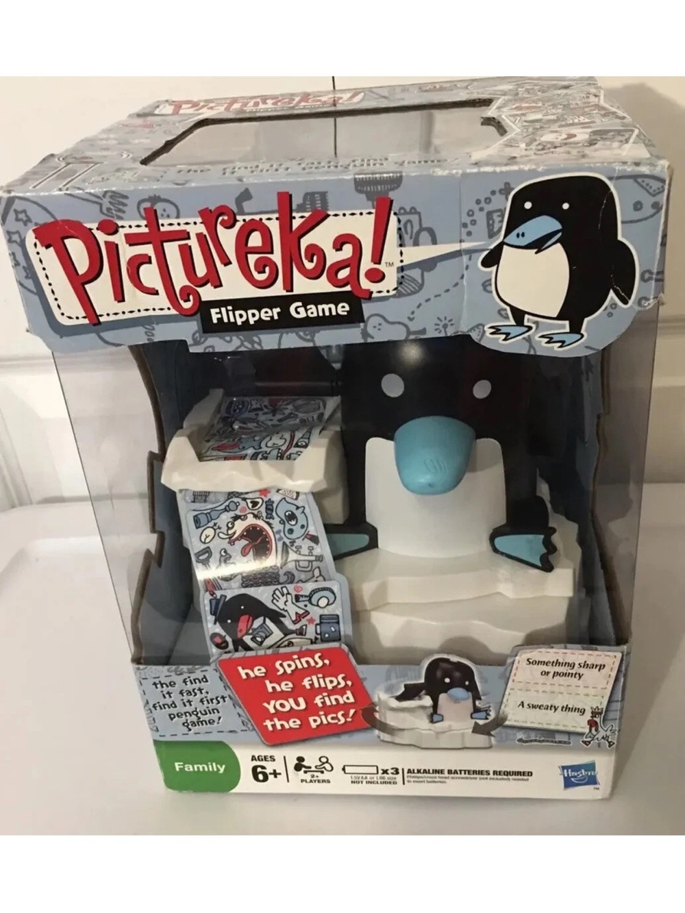 New Pictureka Flipper Game Penguin Style Matching Tile Card Game 9857 Hasbro